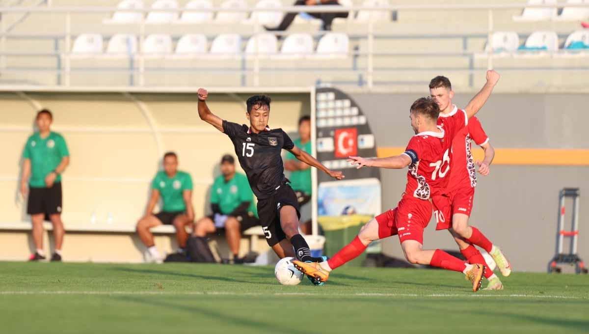 Pertandingan antara Timnas Indonesia U-20 vs Moldova u-20. (Foto: PSSI)