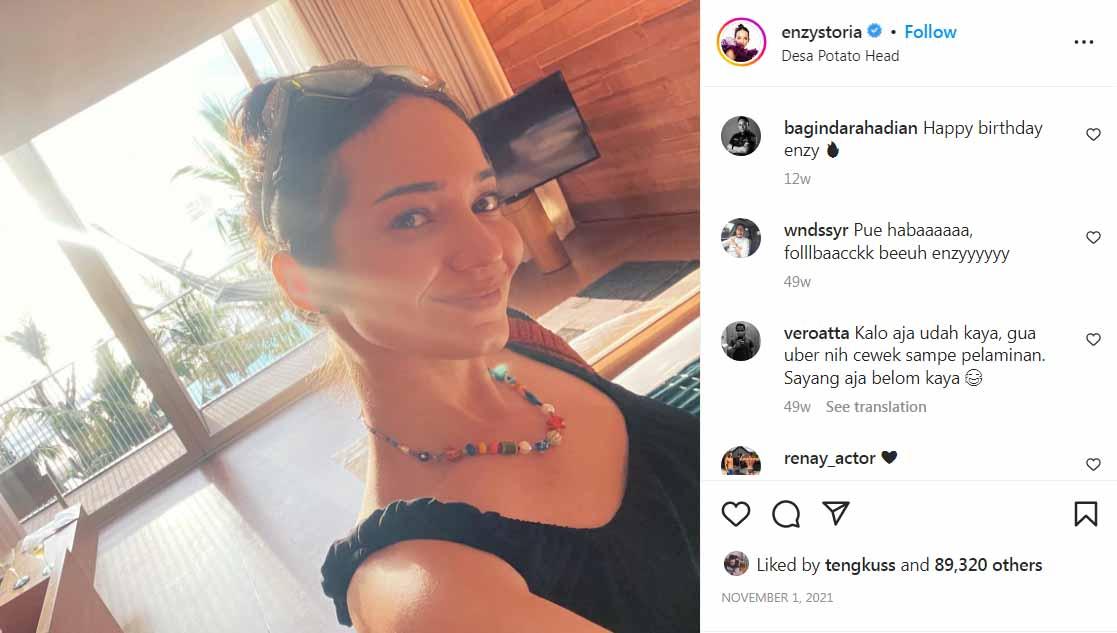 Sukses menang bareng Dion Wiyoko di partai ganda campuran Tiba-tiba Tenis VinDes, presenter dan artis cantik Enzy Storia ketagihan sensasi jadi atlet?