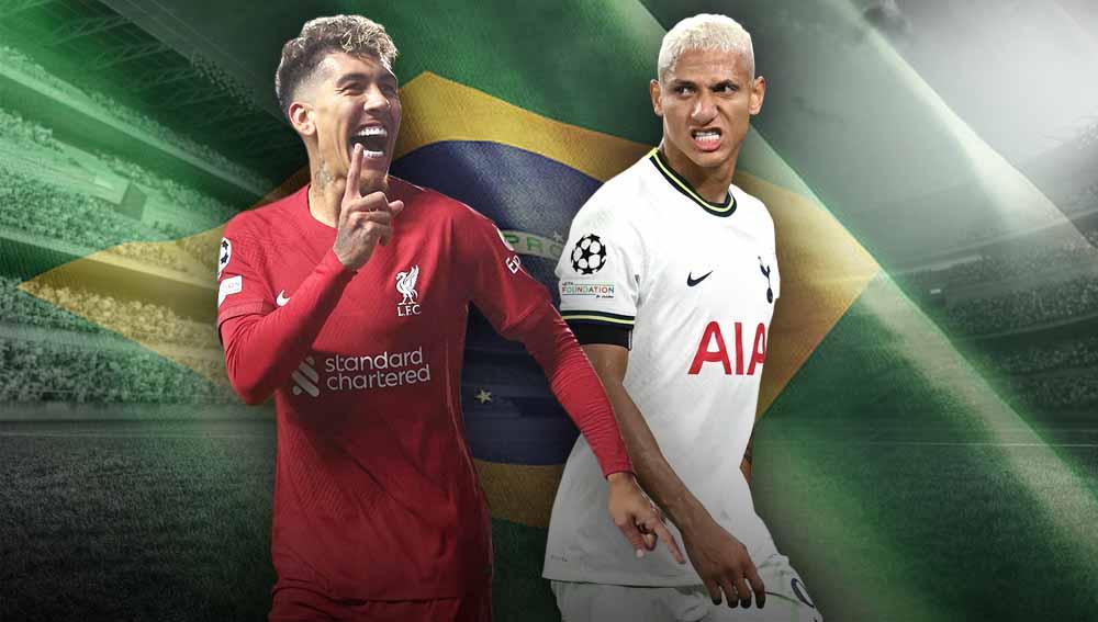 Pemain Brasil Firmino dan Richarlison. (Foto: REUTERS/Lee Smith/Dylan Martinez)