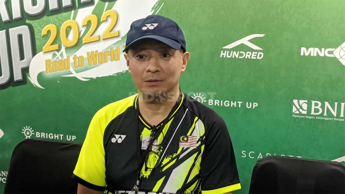 Pelatih Bulutangkis Malaysia Asal Indonesia, Hendrawan, di acara BrightUp Cup 2022. (Foto: Ammara Marthiara/INDOSPORT)