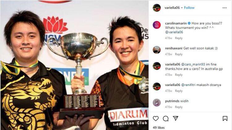 Aprilsasi Putri Lejarsar Variella/Vita Marissa, mantan pemain ganda putri Indonesia.