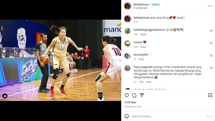 Felichia HuangAlvira, pebasket masa depan Timnas Indonesia yang dikabarkan meninggal dunia. (Foto: Instagram@felichialviraa)