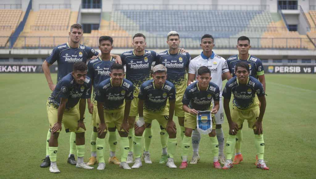 Skuat Persib Bandung saat menghadapi FC Bekasi City. (Foto: Media officer Persib)
