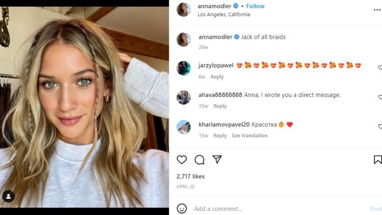 Anna Modler, kekasih cantik pemain Timnas Inggris, Eric Dier. Foto: instagram/annamodler.