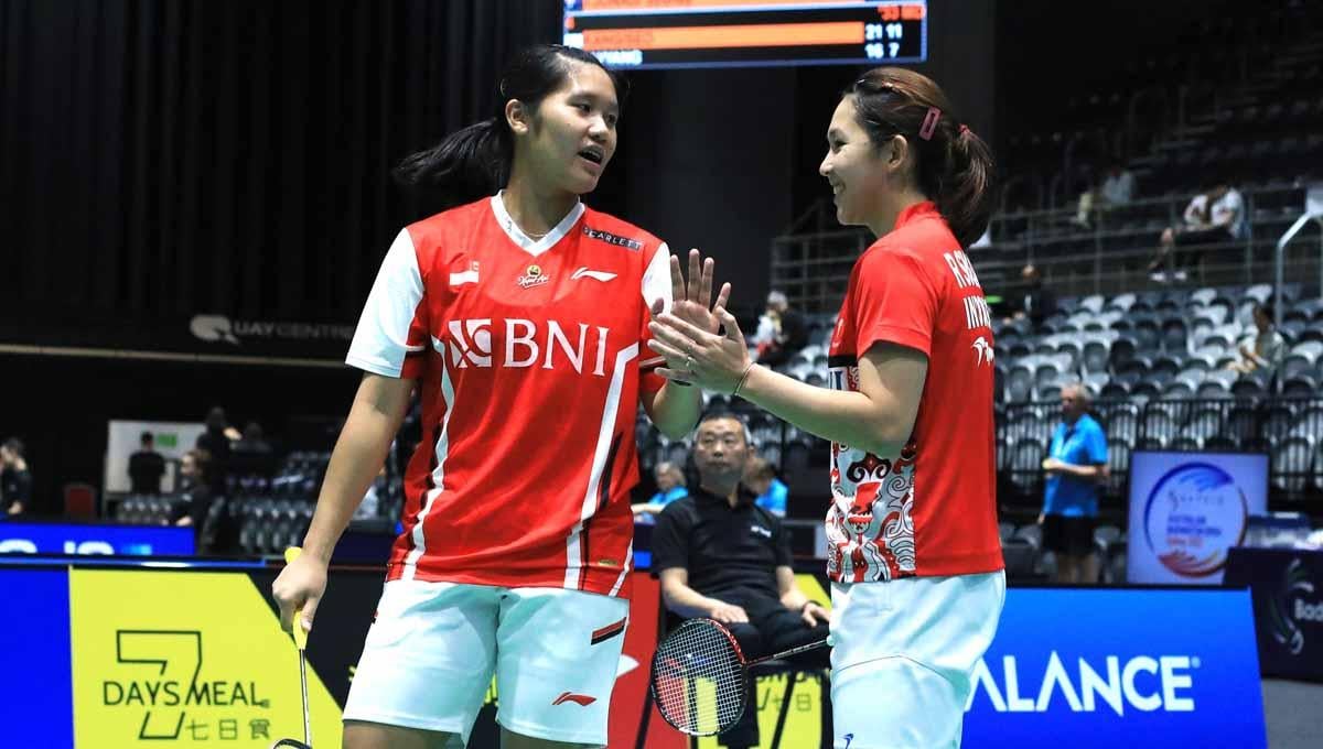 Pasangan ganda putri Indonesia, Lanny Tria Mayasari/Ribka Sugiarto lolos ke final Indonesia Masters 2023 Super 100. (Foto: PBSI) - INDOSPORT