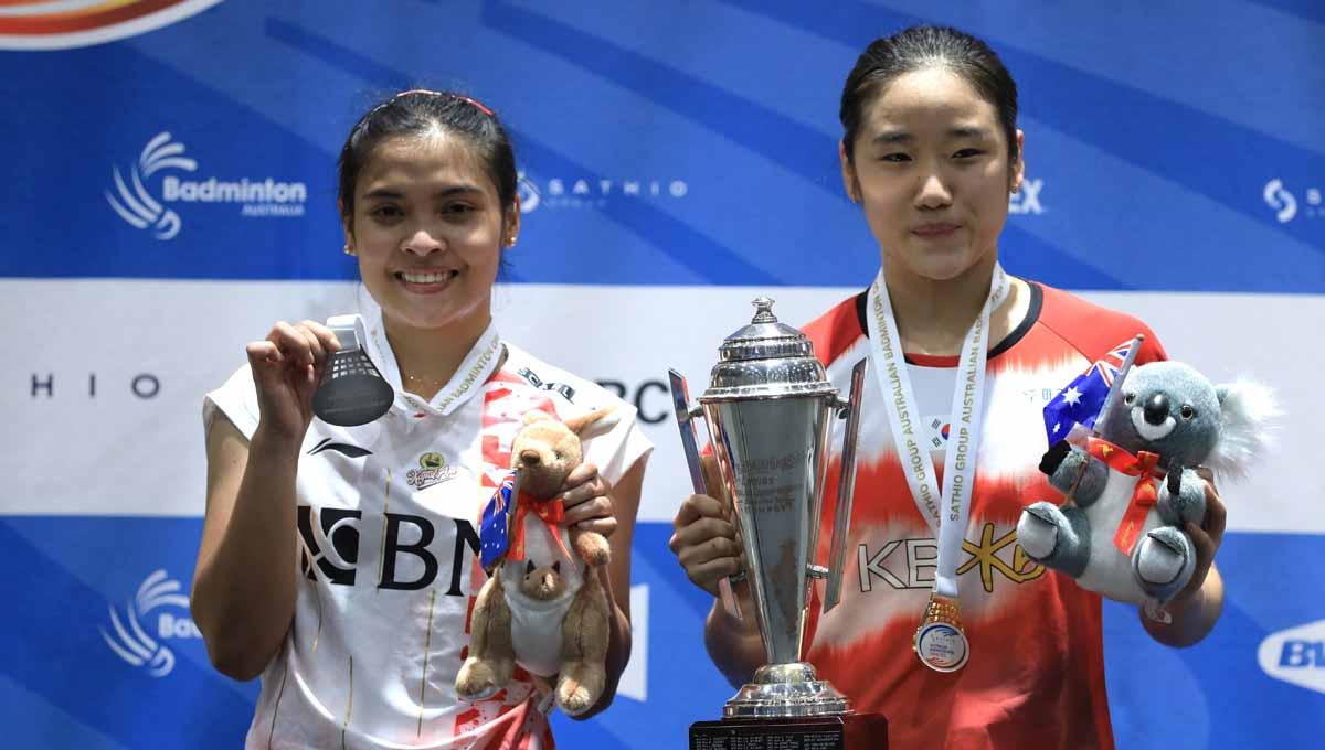 Berikut ini prediksi ranking dunia BWF pascagelaran Super 300 Australian Open 2022, di mana tunggal putri Indonesia, Gregoria Mariska Tunjung, tuai hasil manis. (Foto: PBSI)