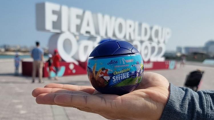 Varian baru es krim Aice Chocolate Strike di momen pembukaan Piala Dunia 2022. - INDOSPORT
