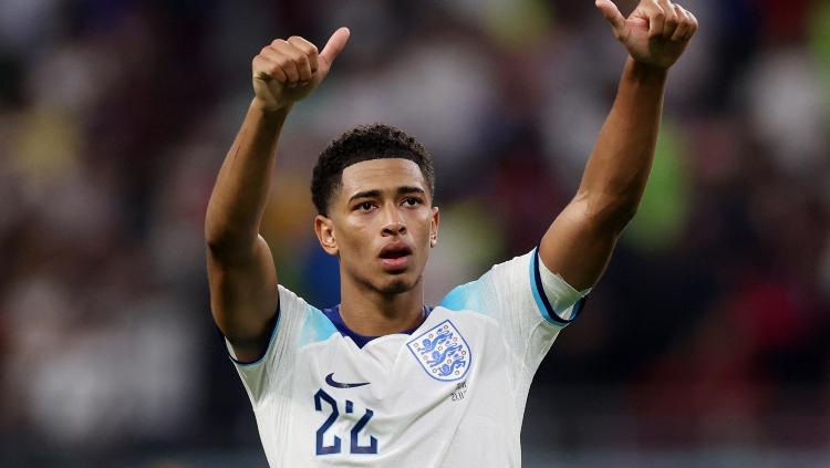 Jude Bellingham Inggris merayakan kemenangan setelah pertandingan Piala Dunia 2022 REUTERS-Lee Smith Copyright: REUTERS-Lee Smith