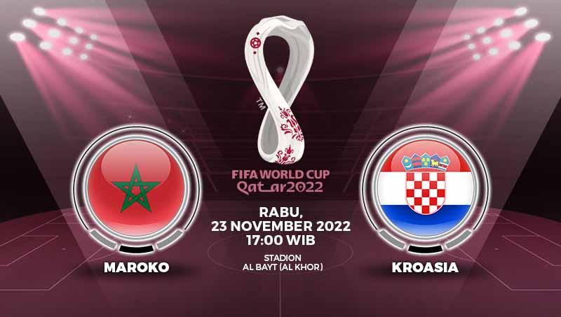 Prediksi pertandingan antara Maroko vs Kroasia (Piala Dunia Qatar 2022).