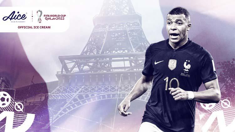 Penyerang Timnas Prancis di Piala Dunia 2022, Kylian Mbappe.