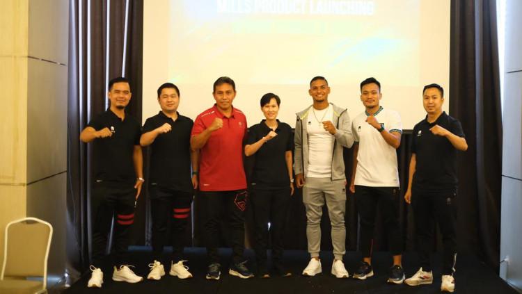 Acara Mills Product Launching Spring-Summer 2023 yang dihadiri sejumlah brand ambassador seperti Renan Silva dan Bima Sakti.