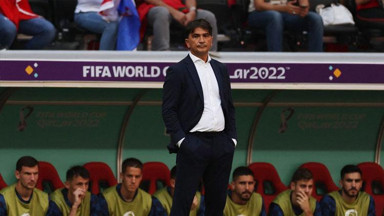 Pelatih Timnas Kroasia di Piala Dunia 2022, Zlatko Dalic merasa kecewa dengan hasil imbang 0-0 melawan Kroasia (Foto: REUTERS/Amr Abdallah Dalsh)