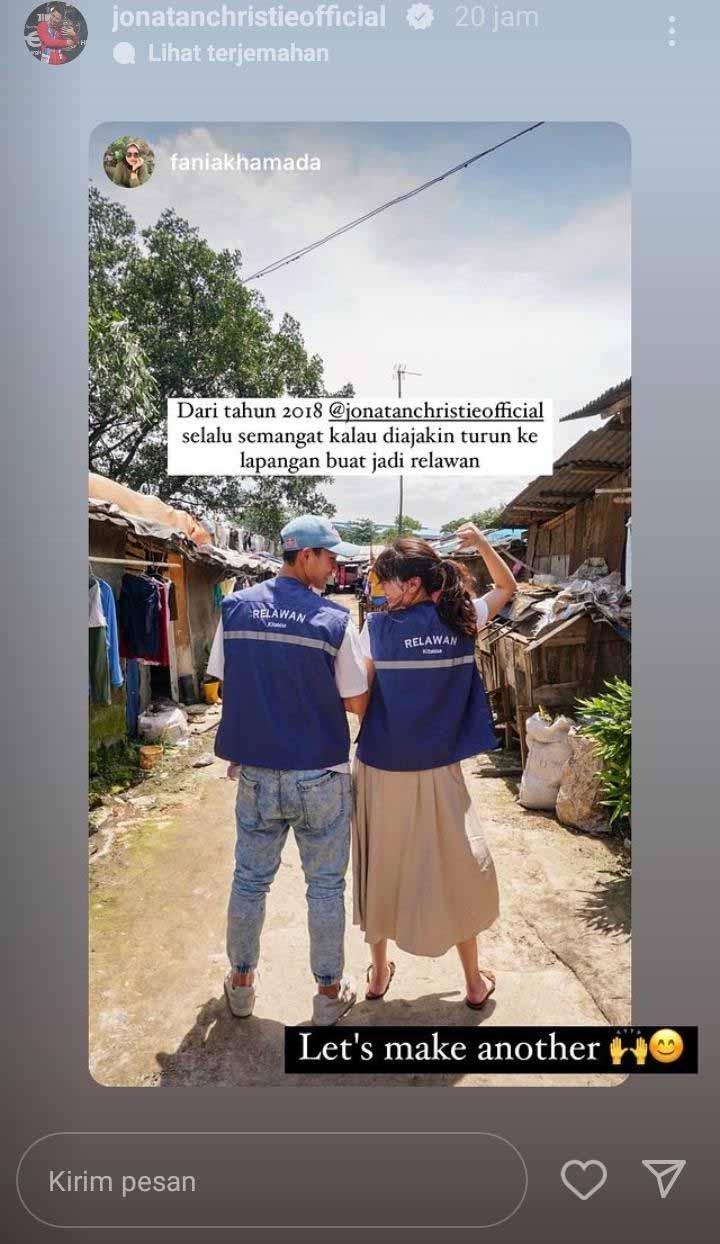 Christie dan Shanju jadi sukarelawan jelang BWF World Tour Finals 2022. (Foto: Instastory@jonatanchristieofficial) Copyright: Instastory@jonatanchristieofficial