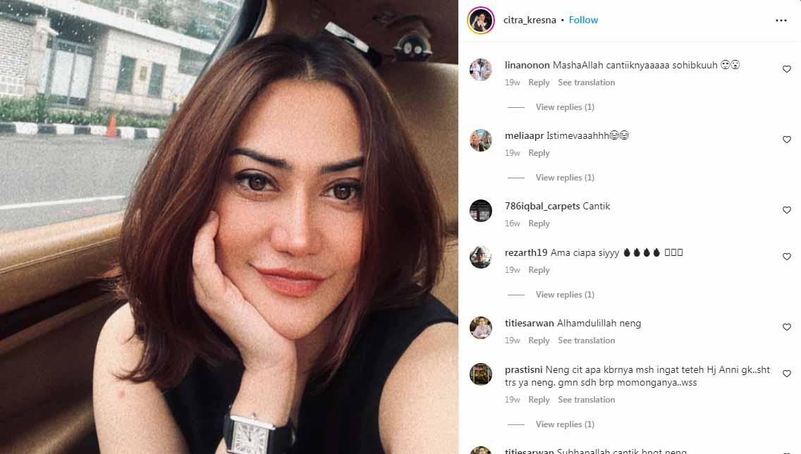 Citra Kresna, mantan istri legenda bulutangkis Indonesia, Ricky Subagja. (Foto: Instagram@citra_kresna)