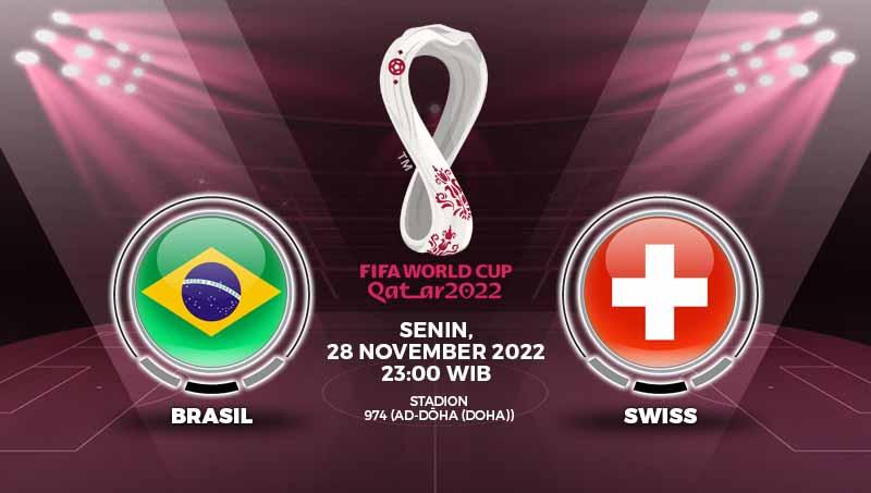 Berikut link live streaming Piala Dunia 2022 antara Brasil vs Swiss pada Senin (28/11/22) pukul 23.00 WIB. - INDOSPORT