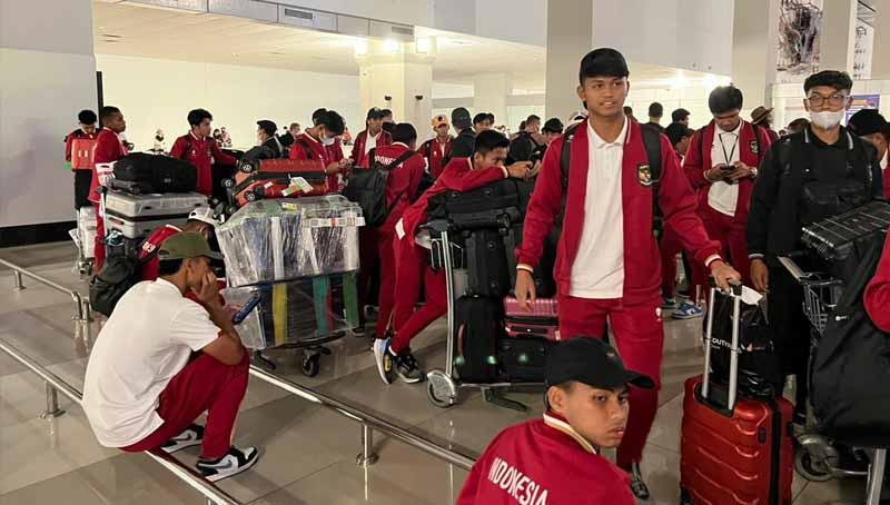 Timnas Indonesia U-20 kembali ke Indonesia usai TC di Eropa. (Foto: PSSI)