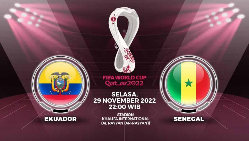 Link live streaming pertandingan Piala Dunia 2022 Grup A yang mempertemukan Ekuador melawan Senengal. - INDOSPORT