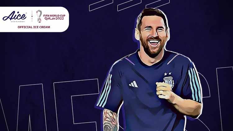 Statistik cara Lionel Messi mencetak gol bersama Argentina di Piala Dunia. (Foto: Al Ridho Jevin Saputra/INDOSPORT) - INDOSPORT