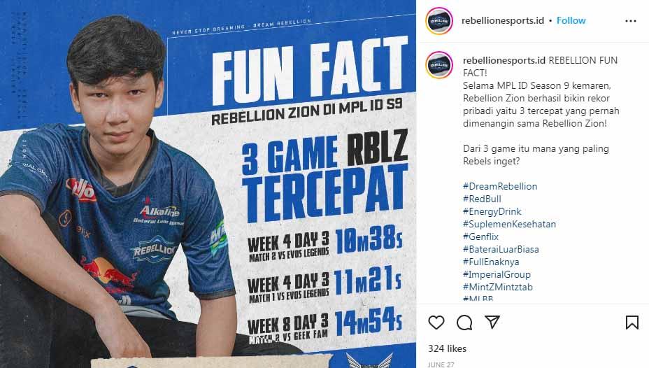 M. Dicky Setiawan alias Fearless, pemain Rebellion Esports yang tersandung kasus pelecehan. (Foto: Instagram@rebellionesports.id)