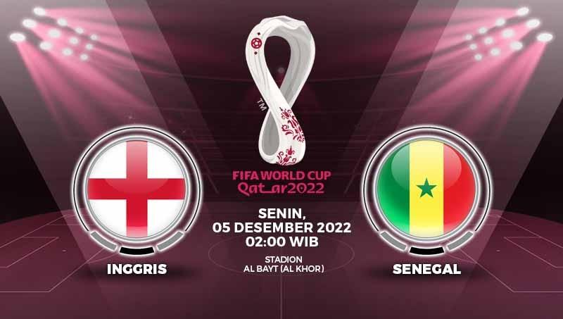 Prediksi Piala Dunia 2022 babak 16 besar antara Inggris vs Senegal. (Yuhariyanto/INDOSPORT)