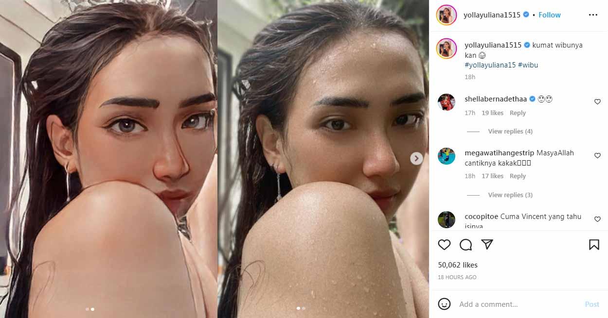 Ratu voli Indonesia, Yolla Yuliana disebut netizen mirip karakter anime Jepang Copyright: Instagram@yollayuliana1515