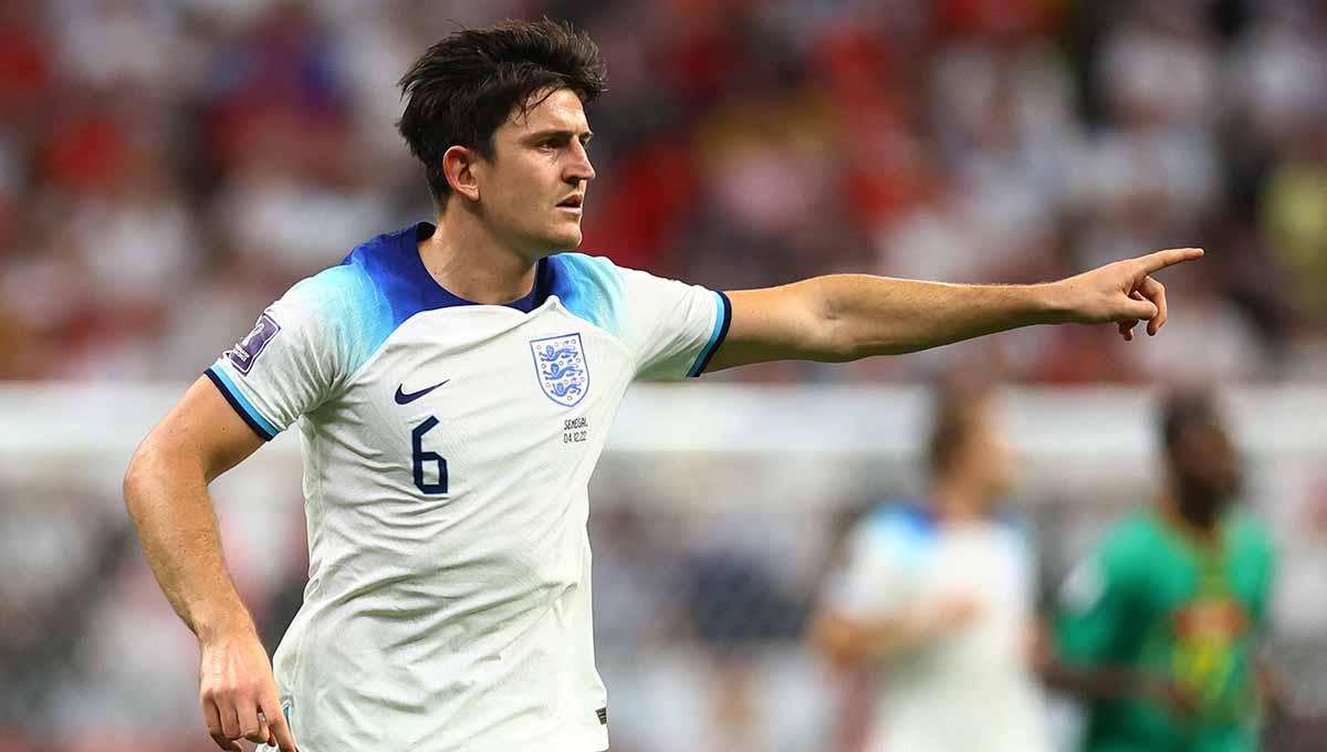 Harry Maguire pemain Timnas Inggris di Piala Dunia Qatar 2022. (Foto: REUTERS/Carl Recine) - INDOSPORT