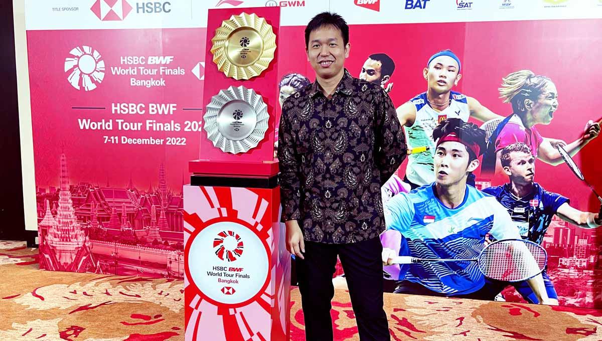 Ganda putra Indonesia Hendra Setiawan di Gala Dinner jelang BWF World Tour Finals 2022. (Foto: PBSI) - INDOSPORT