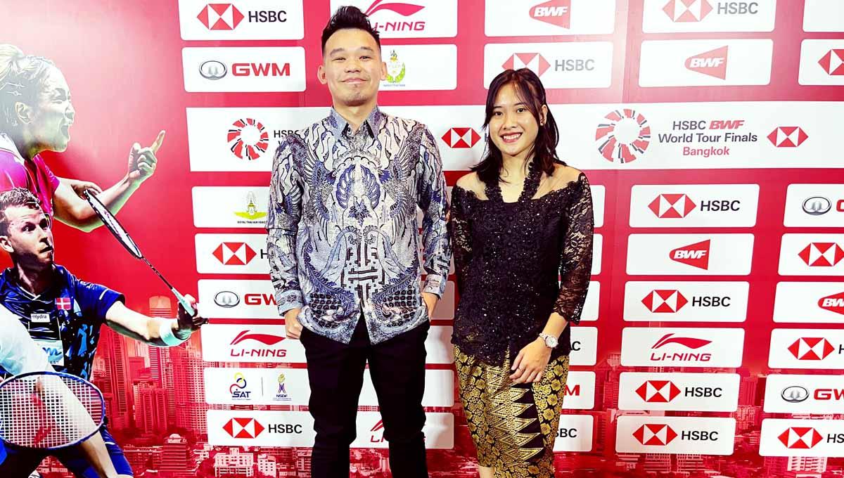 Pasangan ganda campuran Indonesia Rinov Rivaldy/Pitha Haningtyas Mentari di Gala Dinner jelang BWF World Tour Finals 2022. (Foto: PBSI) - INDOSPORT
