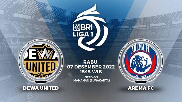 Dewa United membuka lanjutan Kompetisi Liga 1 dengan langsung melawan Arema FC di Stadion Manahan Solo, Rabu (07/12/22).