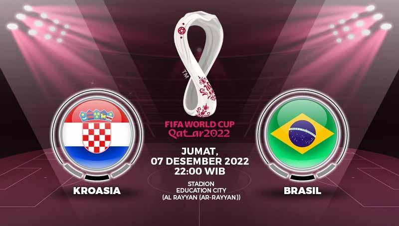 Prediksi pertandingan antara Kroasia vs Brasil (Piala Dunia Qatar 2022).