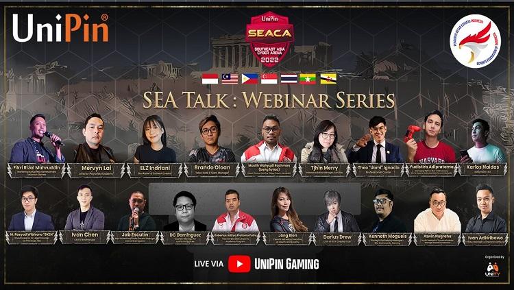 Sebagai rangkaian dari UniPin SEACA 2022, UniPin Community (UNITY) menyelenggarakan webinar SEA Talks secara daring sejak 15 November hingga 23 November.