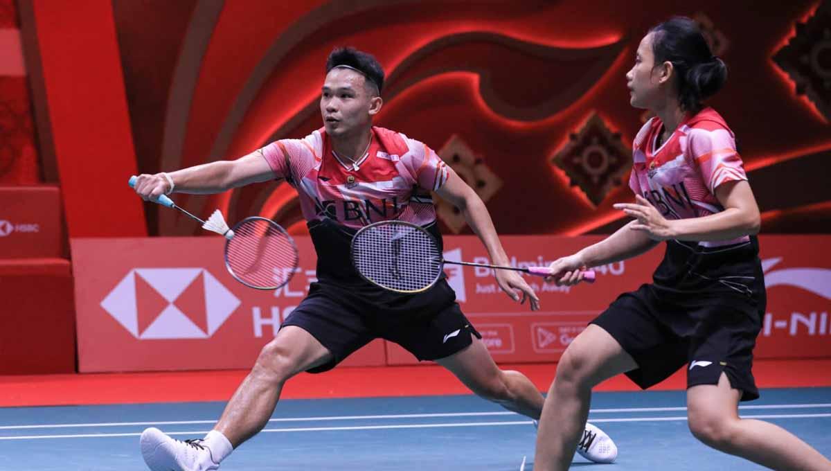 Rinov Rivaldy/Pitha Haningtyas Mentari saat tampil di BWF World Tour Finals 2022 lalu. Foto: Humas PP PBSI.