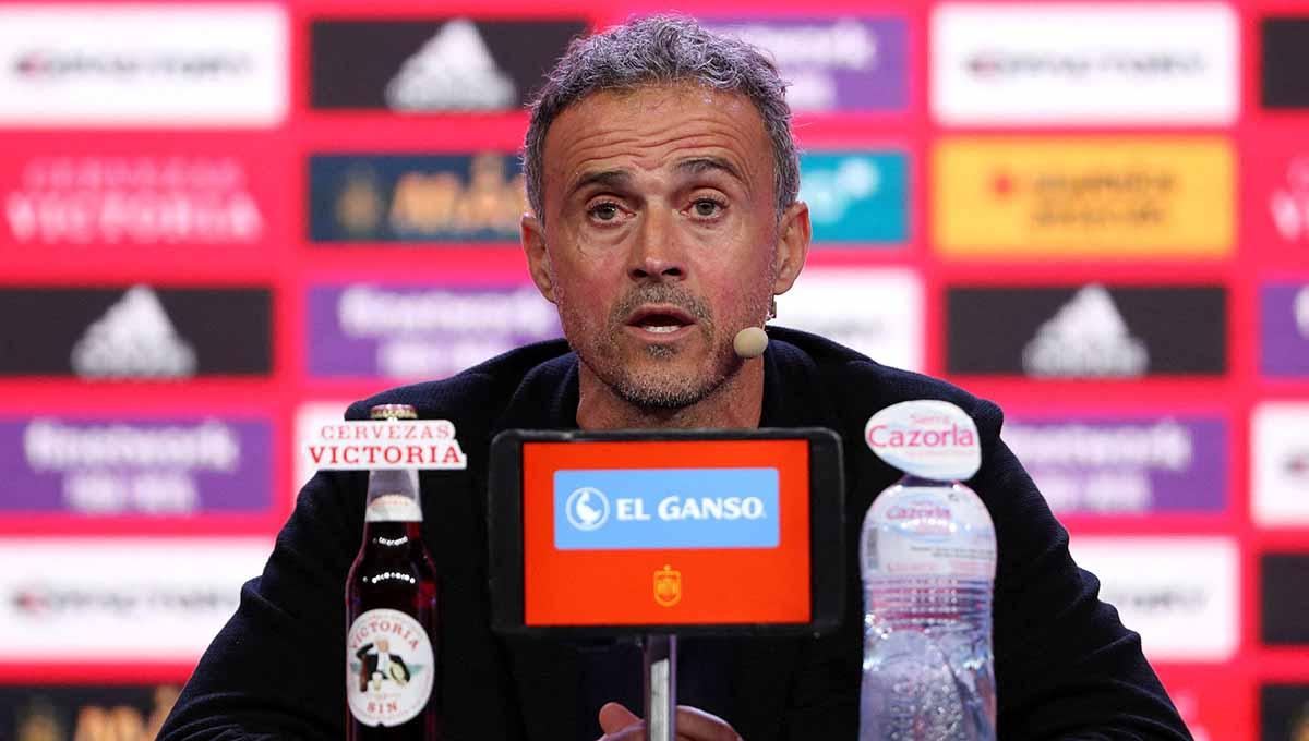 Luis Enrique, pengumumkan pengunduran dirinya sebagai pelatih Spanyol. (Foto: REUTERS/Violeta Santos Moura) - INDOSPORT