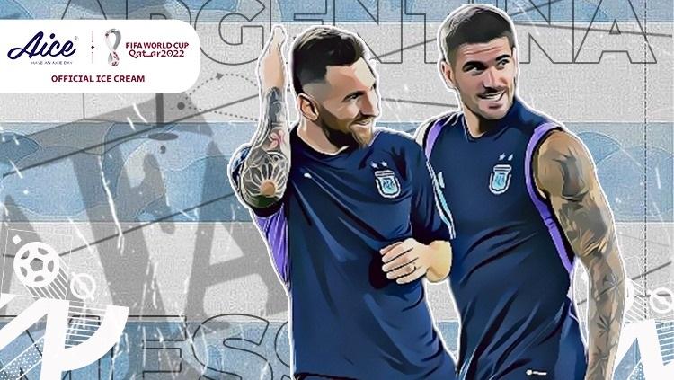 Profil Rodrigo De Paul, sang bodyguard Lionel Messi di lapangan saat Timnas Argentina main di ajang Piala Dunia 2022 Qatar. (Foto: Hendro Hardiyanto/INDOSPORT)