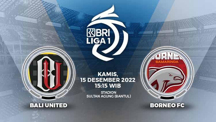 Bali United akan bertemu Borneo FC pada laga lanjutan Liga 1 2022-2023 di Stadion Sultan Agung, Bantul, Kamis (15/12/22). - INDOSPORT