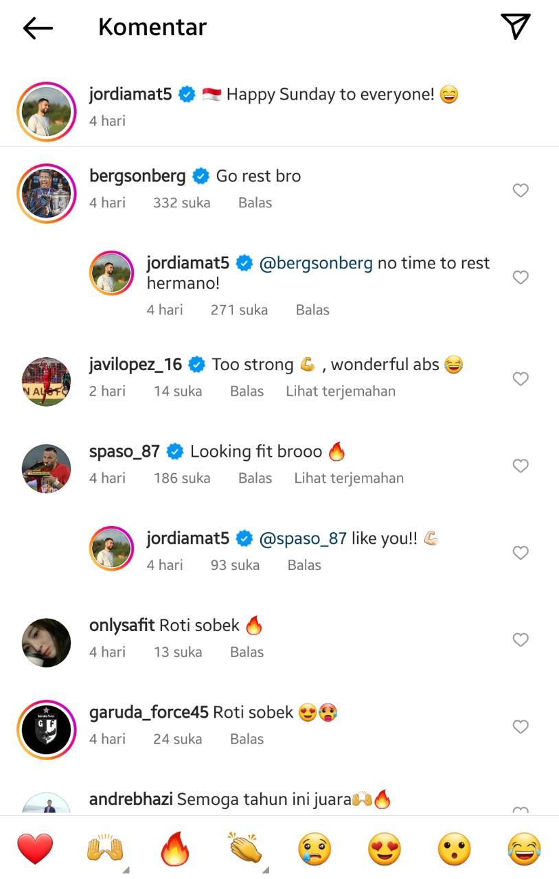 Komentar pemain Johor Darul Takzim untuk Jordi Amat jelang Piala AFF 2022 Copyright: Instagram/@jordiamat5