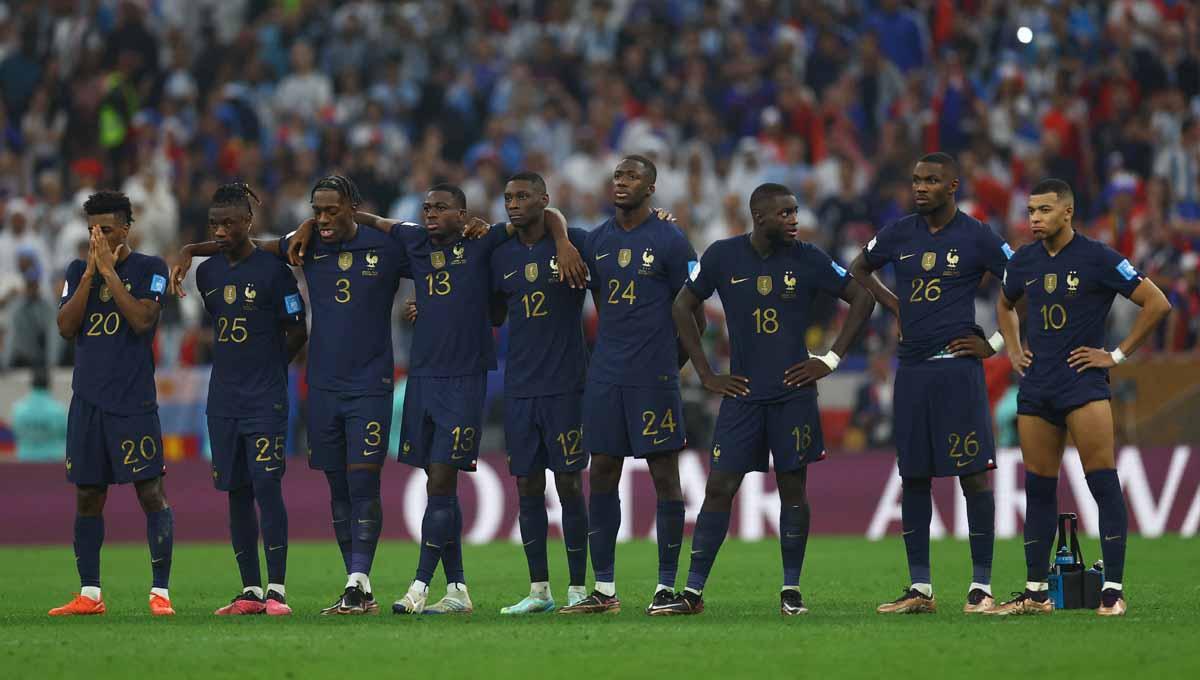 Bintang Paris Saint-Germain (PSG), Kylian Mbappe, belum bisa move on usai Timnas Prancis kalah di Piala Dunia 2022. Foto: REUTERS/Kai Pfaffenbach. - INDOSPORT