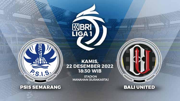 Prediksi pertandingan antara PSIS Semarang vs Bali United (BRI Liga 1).