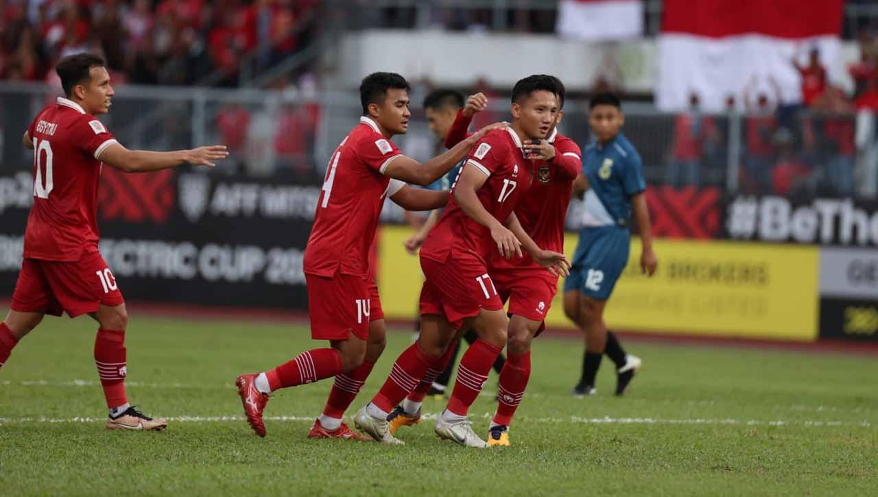 Pertandingan antara Brunei Darussalam vs Timnas Indonesia pada laga Piala AFF di Stadion Kuala Lumpur Football (Malaysia), Senin (26/12/22). (Foto: PSSI)