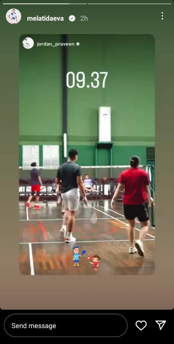 Ganda campuran Indonesia, Praveen Jordan/Melati Daeva latihan bersama Copyright: Instagram/@melatidaeva