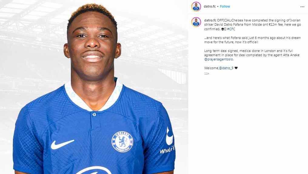 Baru seminggu bergabung, Chelsea terancam kehilangan pemain yang disebut titisan Didier Drogba, David Fofana. (Foto: Instagram@datro.fc)