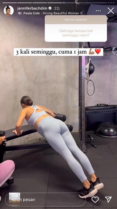 Workout Jennifer Bachdim Copyright: instagram @jenniferbachdim