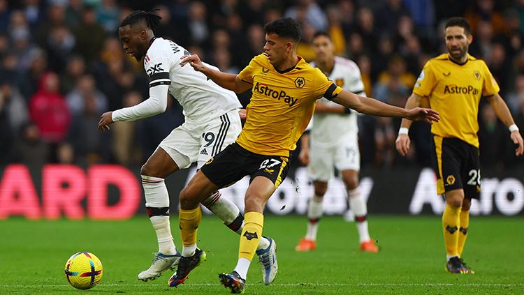 Wolves vs Manchester United di Liga Inggris.