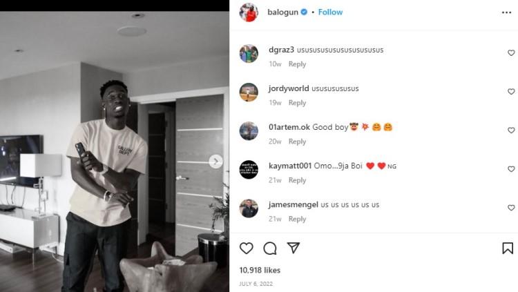 Pemain Arsenal yang dikaitkan dengan AC Milan, Folarin Balogun. Foto: instagram/balogun.