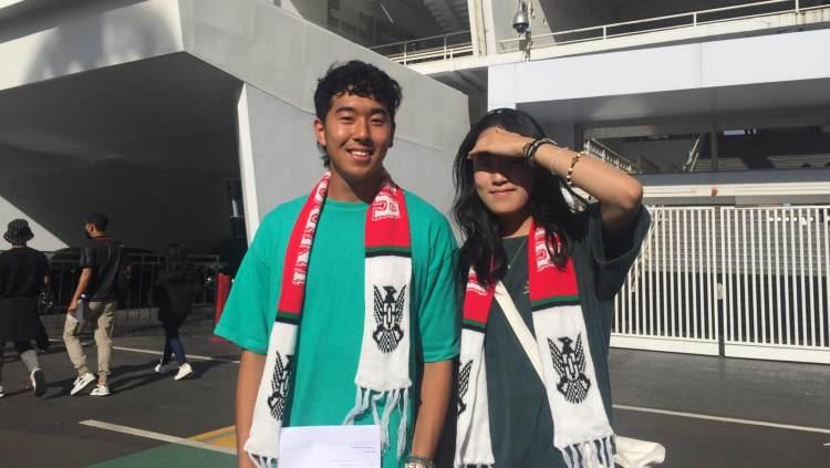 2 orang Korea Selatan, Junho Cho, Minyu Cho, datang dukung Timnas Indonesia lawan Vietnam.