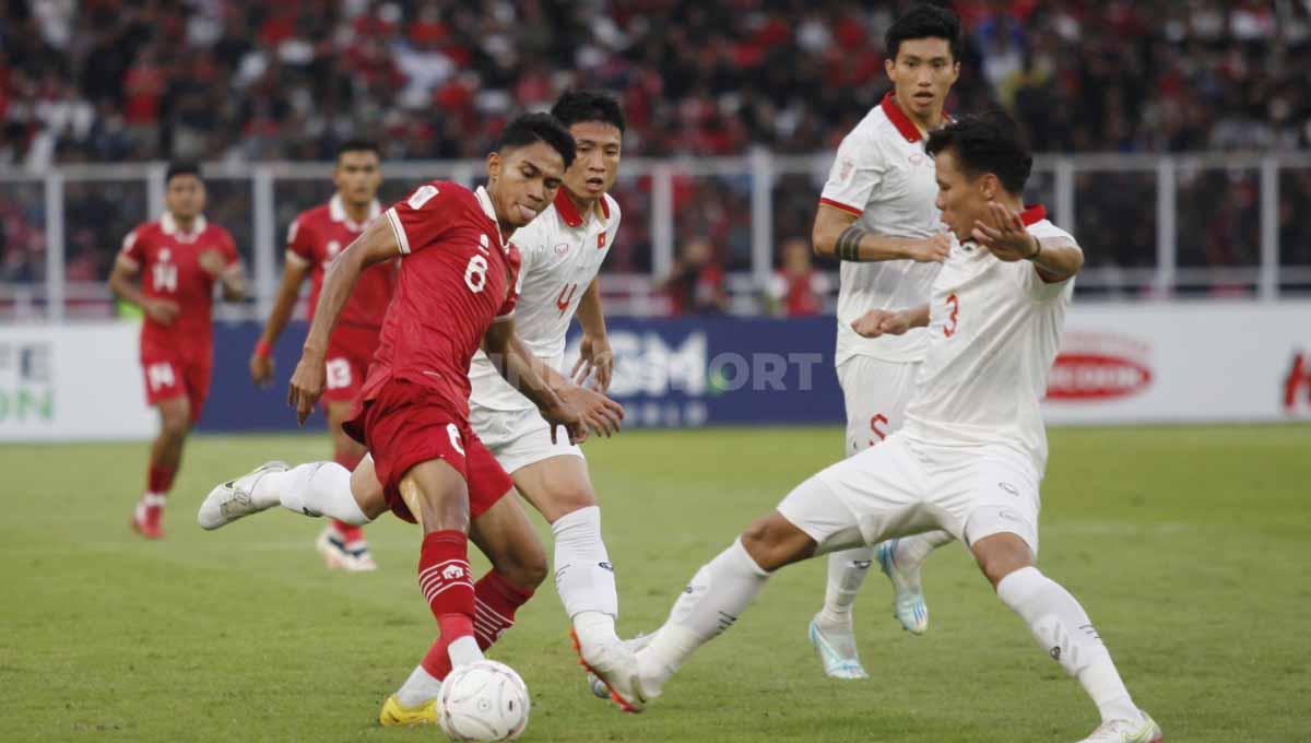 Pertandingan leg pertama semifinal Piala AFF 2022 antara Timnas Indonesia vs Vietnam di Stadion Gelora Bung Karno, Jumat (06/01/23). Leg kedua akan dihelat di My Dinh Stadium, Hanoi.