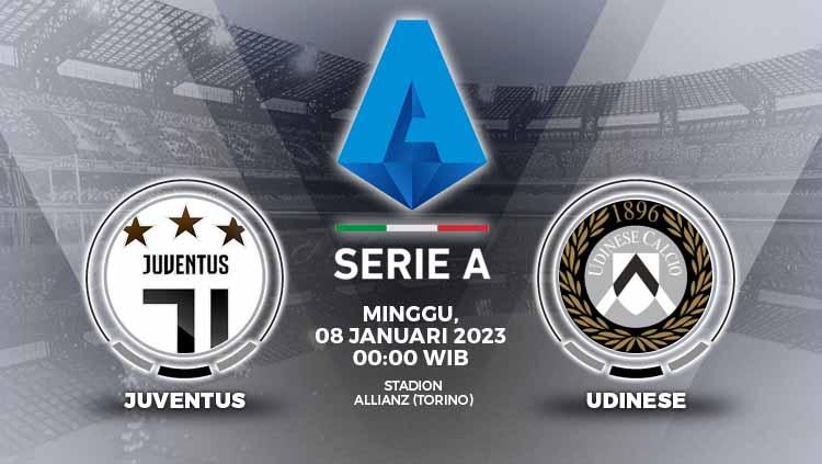 Prediksi Liga Italia Juventus vs Udinese untuk hari Minggu, (08/01/23) pukul 00.00 WIB. - INDOSPORT