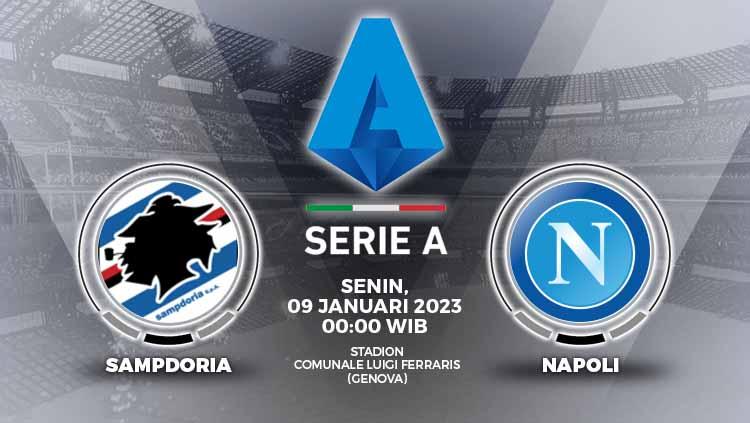 Prediksi pertandingan antara Sampdoria vs Napoli (Liga Italia).