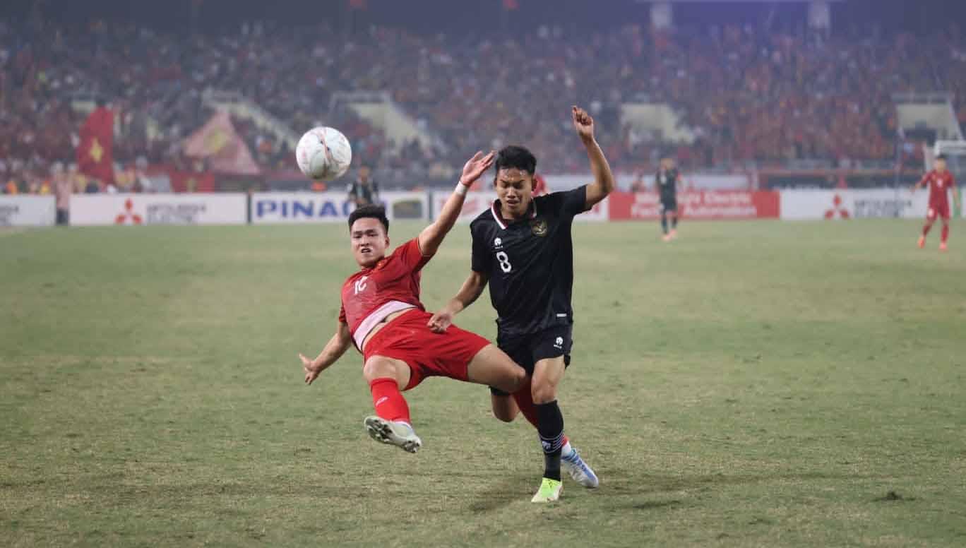 Pertandingan leg kedua semifinal Piala AFF 2022 antara Vietnam vs Timnas Indonesia di Stadion My Dinh National, Hanoi, Senin (09/01/23). (Foto: PSSI) - INDOSPORT