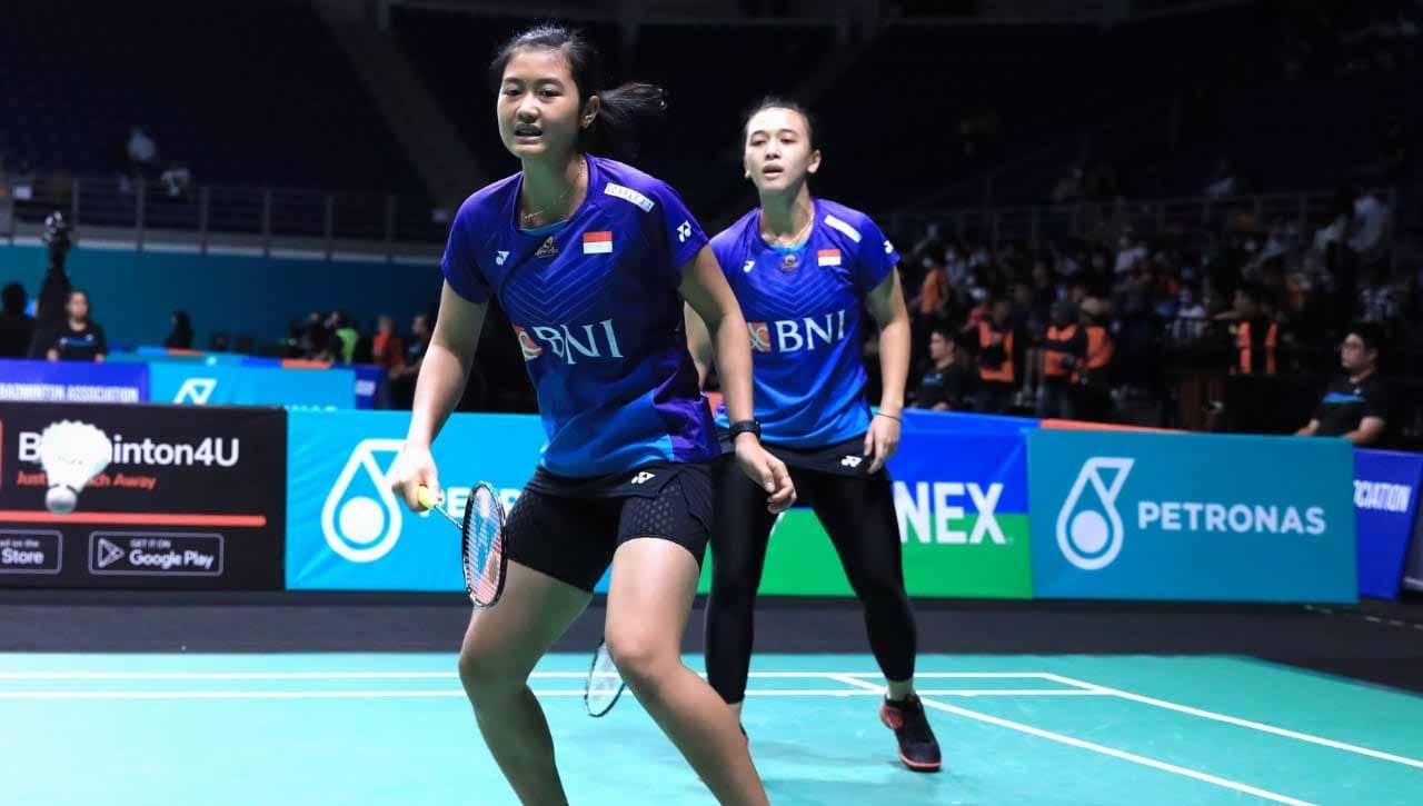 Febriana Dwipuji Kusuma/Amalia Cahaya Pratiwi berhasil ‘menjajah’ tuan rumah dan berhasil melaju ke babak final Taipei Open 2023. (Foto: PBSI)
